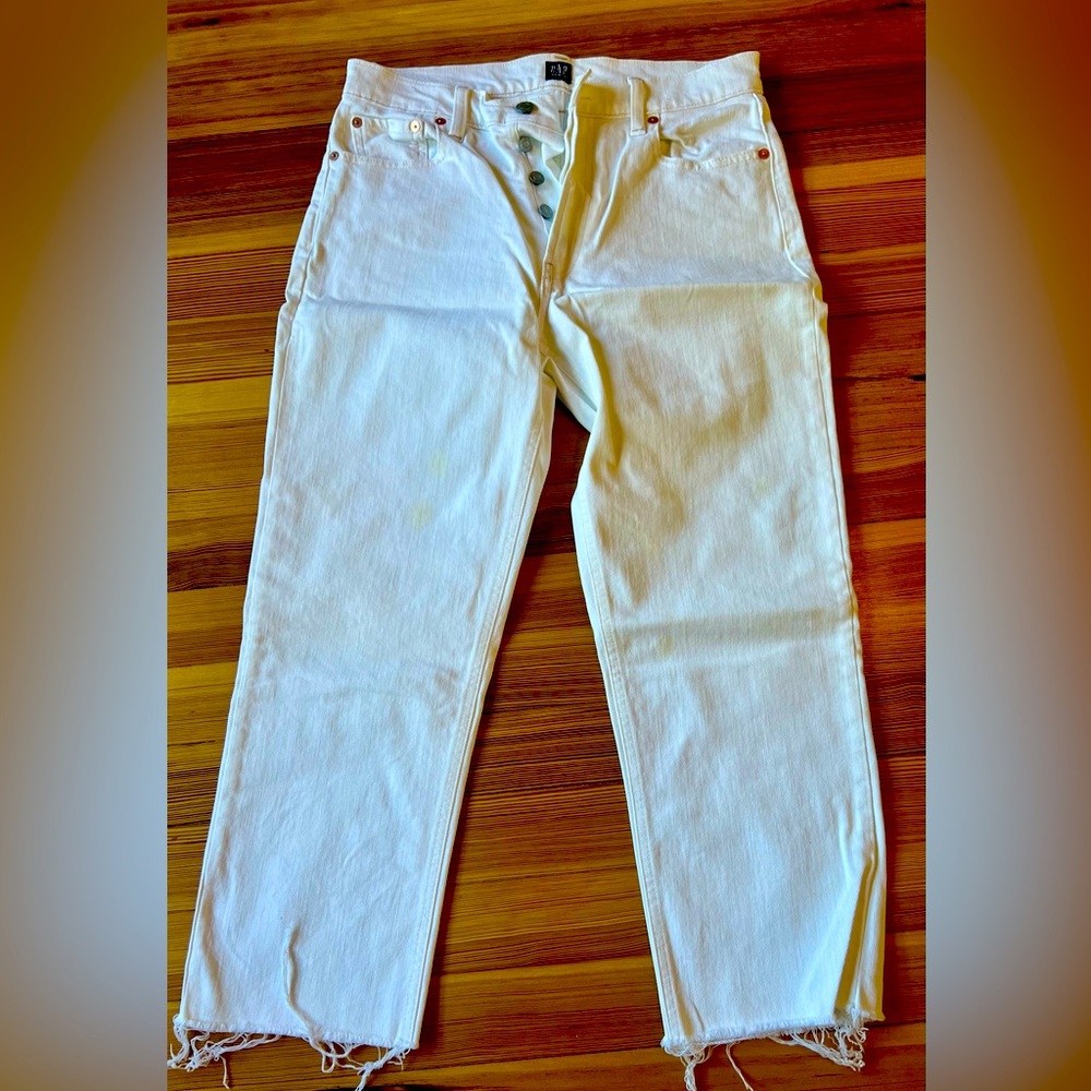 Gap cheeky straight white jeans 29 P